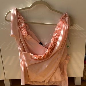 Jacquemus Seville Sleeveless Blouse w Ruffle